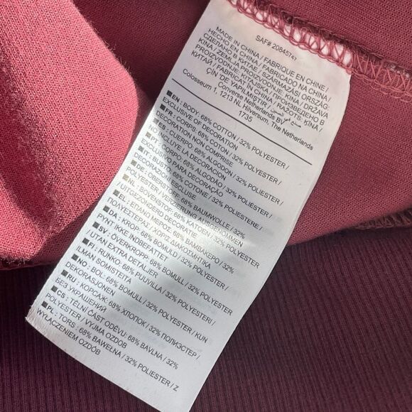 Converse Women's Polka Dot Speckled Large Logo Hoodie Sweatshirt Size XS Maroon - Picture 6 of 9